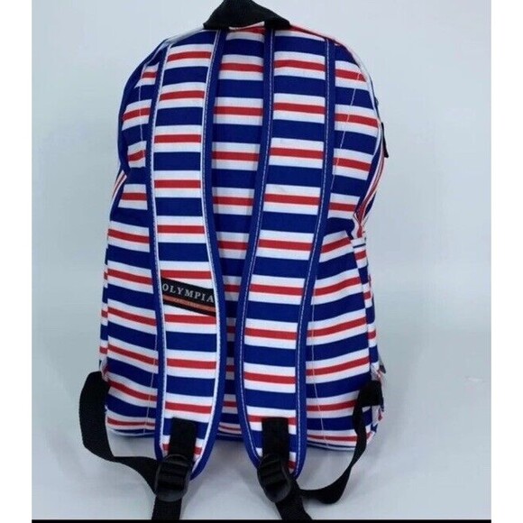 Olympia USA Backpack Cornell 18” Stripe Nautical Patriotic A-1000 UNISEX NEW - Picture 3 of 12
